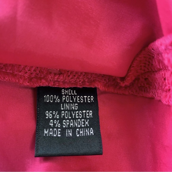 ADRIANNA PAPELL HOT PINK MEDALLION LACE CUTOUT SHIFT DRESS - Picture 10 of 16